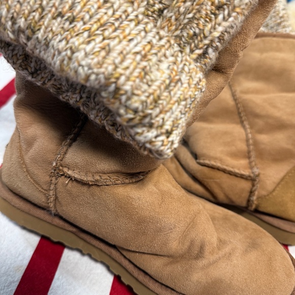 Ugg Australia Tularosa Route Suede Detachable Knit Sock Winter Boots Shoes 5 - Picture 2 of 3